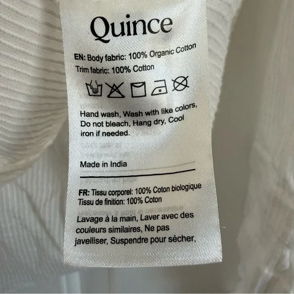 Quince Organic Cotton Peasant Blouse L - Picture 12 of 14